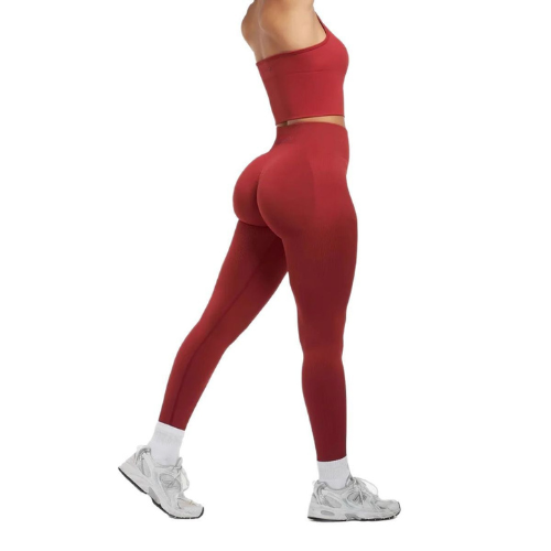 Sømløse sculpt ribbede kontur leggings