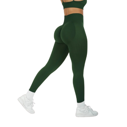 Sømløse sculpt ribbede kontur leggings