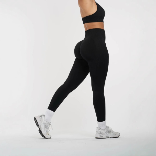 Sømløse sculpt ribbede kontur leggings