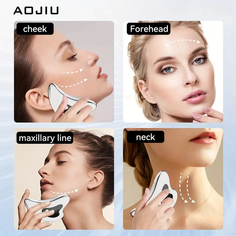 Aparelho facial elétrico Gua Sha