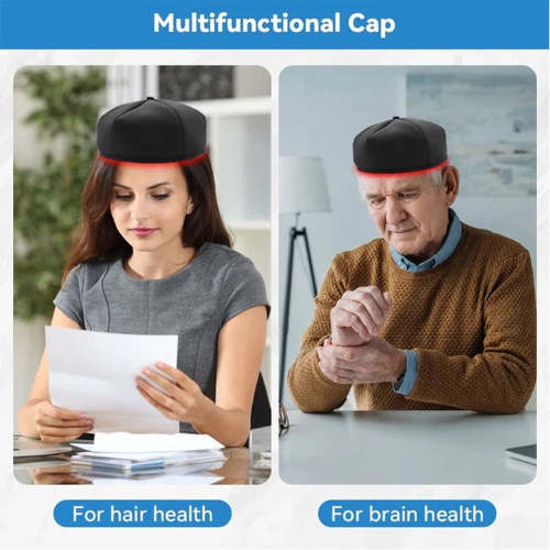 Rödljus terapi hårväxtmössa